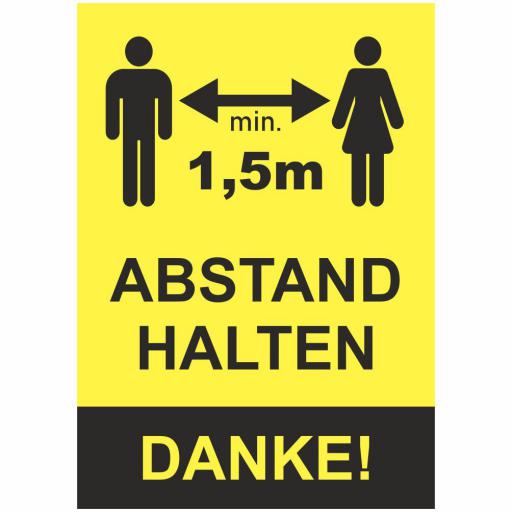 Abstand-Plakate